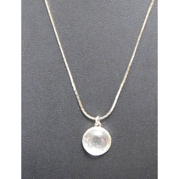 Always Sisters Always Friends Domed Silver Tone Pendant Necklace - Picture 4 of 4